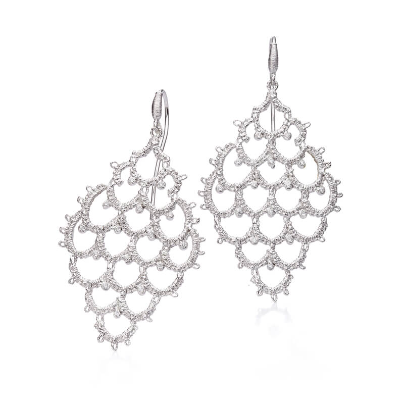 Schmuck 14 Brigitte Adolph Jewellery Design - 925 Silber Ohrringe in Spitze