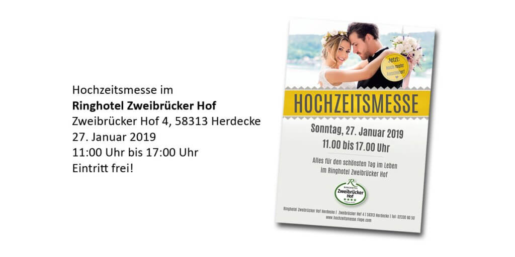 Hochzeitsmesse Herdecke 2019 8 Hochzeitsmesse Zweibrücker Hof 2019 - Newsbild