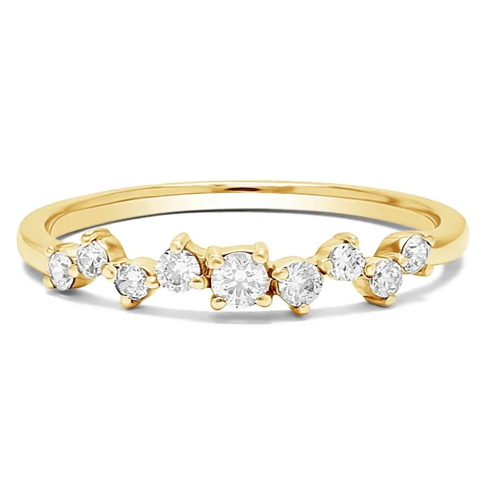 Verlobungsringe Gelbgold 21 Frontalansicht der Beautify Trauringe aus Gelbgold mit Brillanten