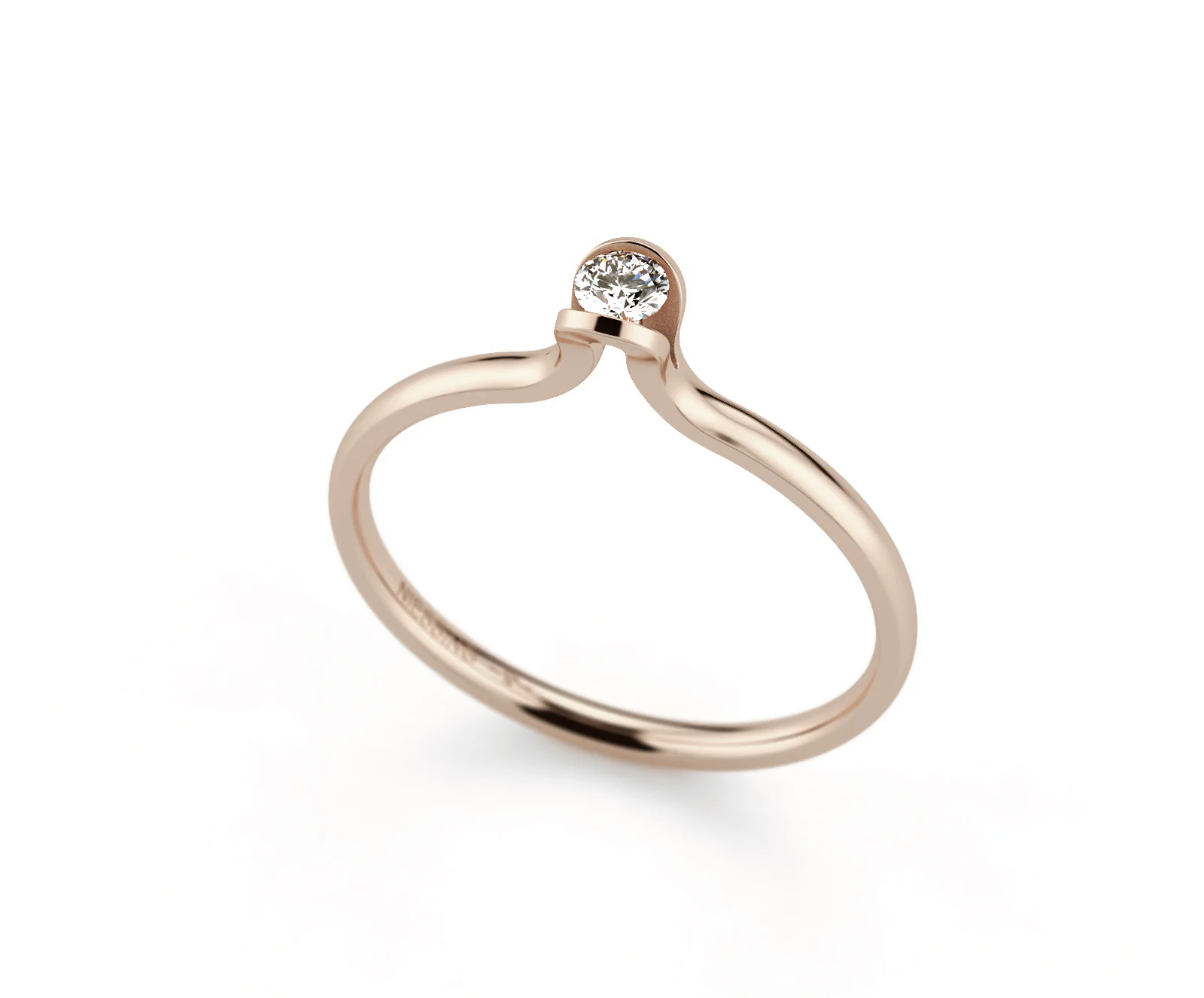 Verlobungsringe Rosewood 13 Niessing Lotus Verlobungsring, Rosewood Glossy, Modell N331944. Made in Germany, mit 0,08 Karat Top Wesselton Diamant. Exklusiv bei EVA Trauringwelten in Hagen.