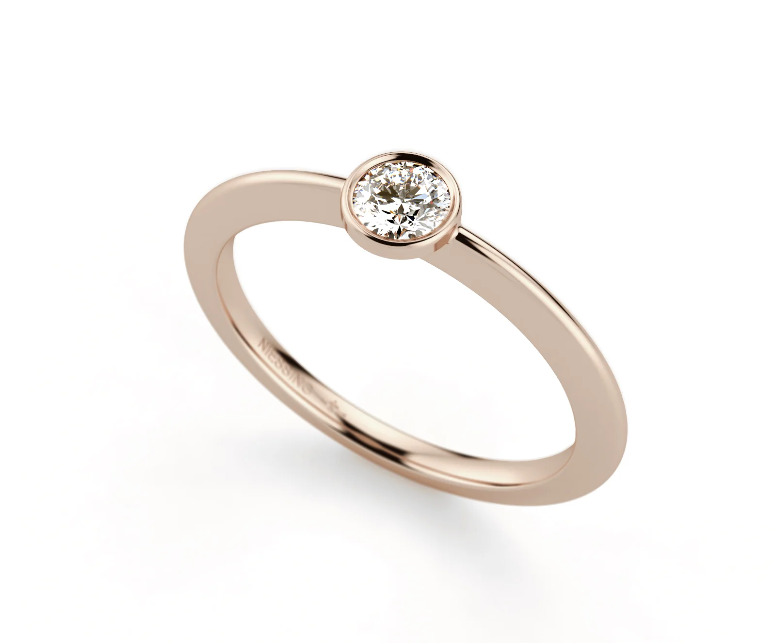 Verlobungsringe Rosewood 11 Niessing Verlobungsring Stella, Rosewood Glossy, Modell N331970, mit 0,23 Karat Top Wesselton Diamant. Deutsche Handwerkskunst, erhältlich bei EVA Trauringwelten in Hagen.