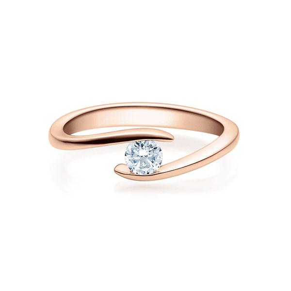 Rotgold Verlobungsring 585, Rubin Modell RU-1496-13, mit 0.200 Karat Diamanten (TW/SI). Made in Germany, exklusiv bei EVA Trauringwelten in Hagen.