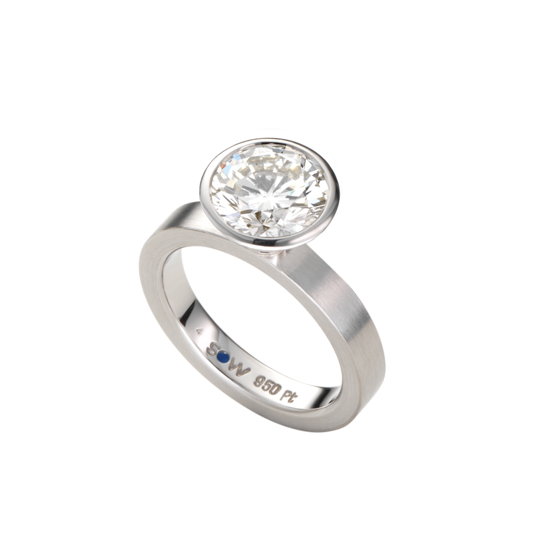 Verlobungsringe Platin 24 Schmuckwerk Alpenring aus Platin mit Brillant